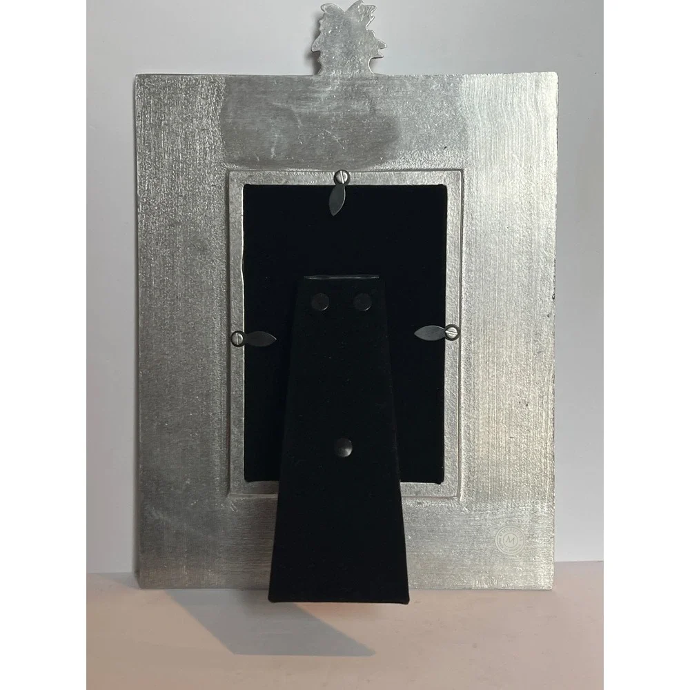 Mariposa Brillante Pineapple Picture Frame Silver Recycled Aluminum 4x6 Mexico